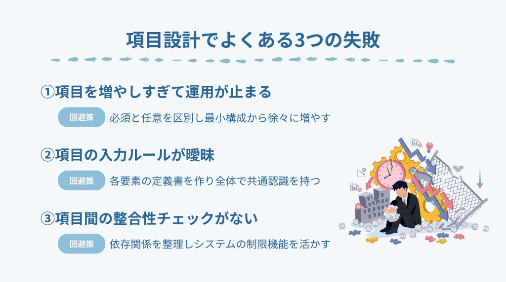 項目設計でよくある3つの失敗