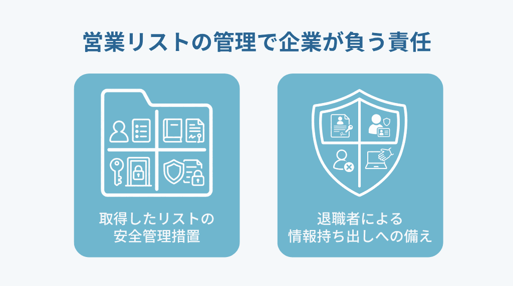 営業リストの管理責任