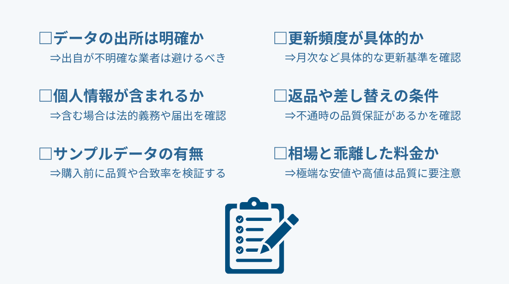 リスクを最小化する購入前チェックリスト