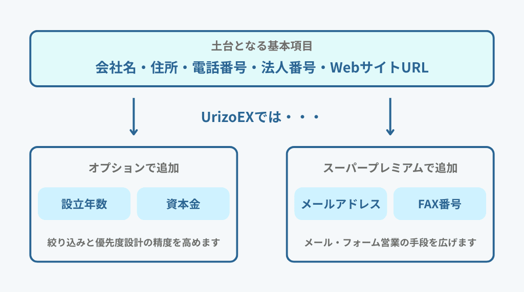 企業リストに必要な項目を設計する
